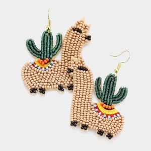 Llama  Woman Earrings